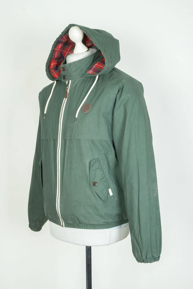Men's Baracuta G9 Green Hooded Bomber Jacket Size M - Image 3 of 4