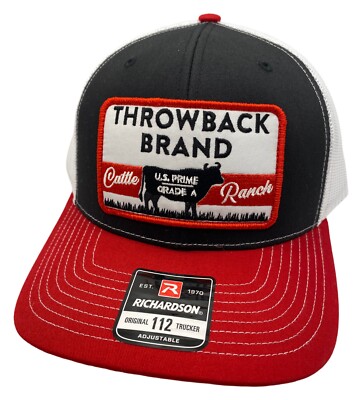 Throwback Brand Cattle Ranch Patch Richardson 112 Trucker Hat