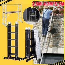 3.5M/4.7M/5.7M Folding Ladder Combination Extendable Work Scaffolding Platform