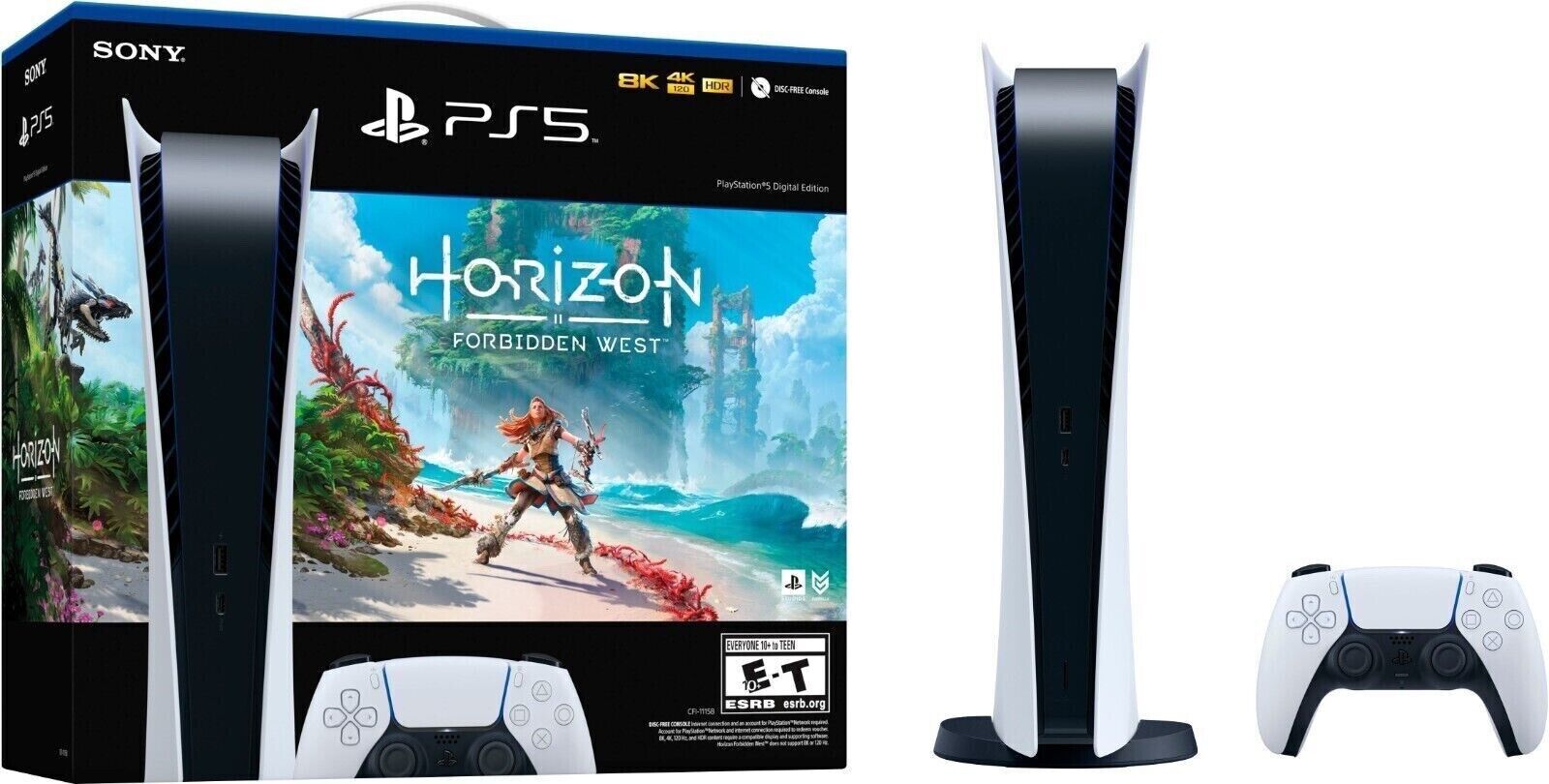 Console Playstation 5 + Game Horizon Forbidden West - PS5