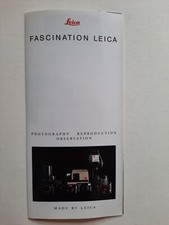 Fascination Leica Brochure Pamphlet Camera Photography English FREE SHIPPING