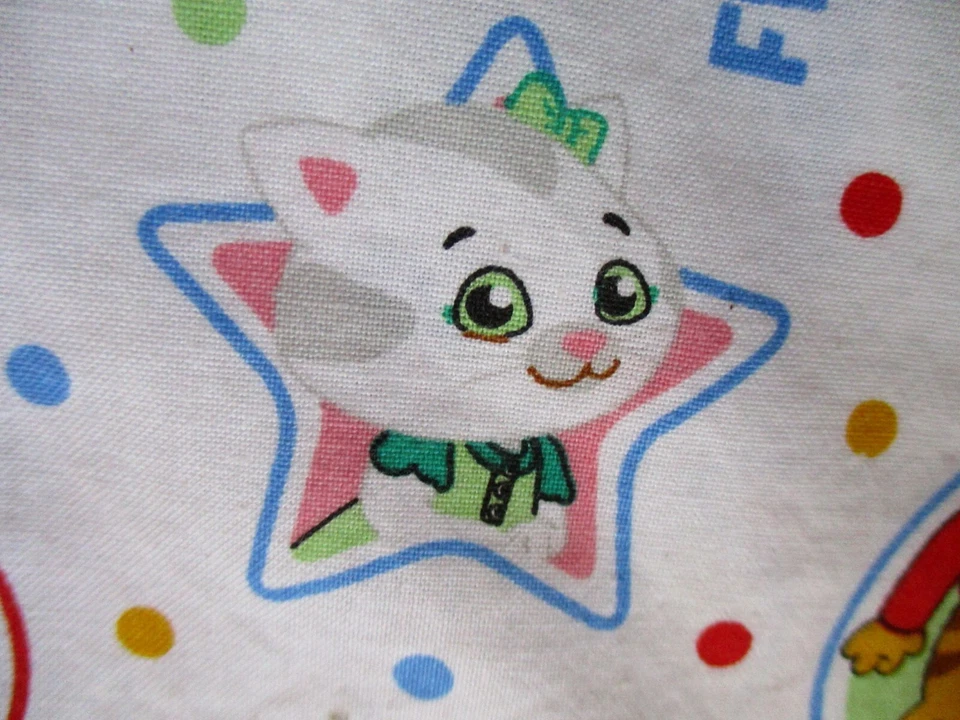 Daniel Striped Tiger  & Friends Handmade White Cotton Scrub Top, Size X- Large - Image 3 of 4