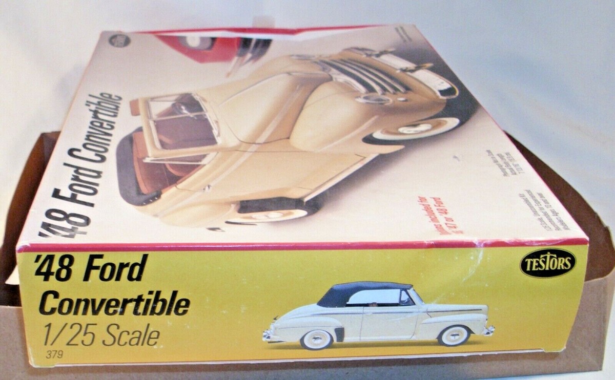 TESTORS 48 FORD CONVERTIBLE CAR MODEL KIT NEW IN BOX 379 1987 | eBay