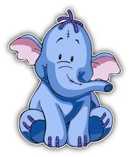 Winnie The Pooh Heffalumps Cartoon Car Bumper Sticker Decal 4'' x 5''