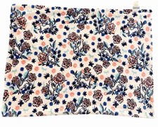 Cupcakes and Cashmere Baby Blanket Floral Bunny Rabbit Roses Navy Pink Teal Soft