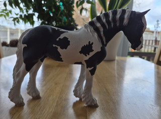 North Light Gypsy Cob Horse Black & White UK made stamped 1993