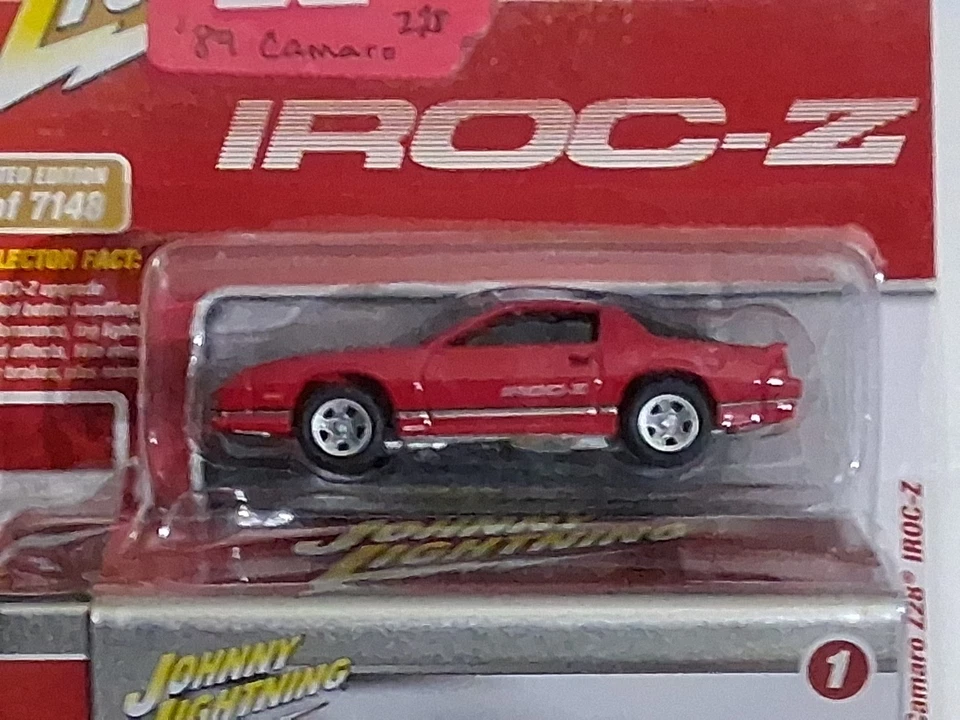 Chevy Camaro Z28 IROC-Z 1989 Johnny Lightning lata roja🔥🔥 B23 Foto 3 de 4