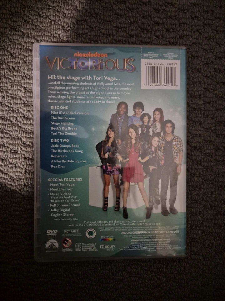 Victorious: Season One Volume One ((DVD, 2010) Ariana Grande - Image 2 of 2