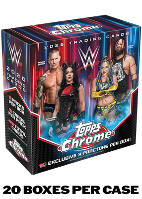 2026 TOPPS CHROME WWE Wrestling MEGA 20-BOX CASE Brand New Factory