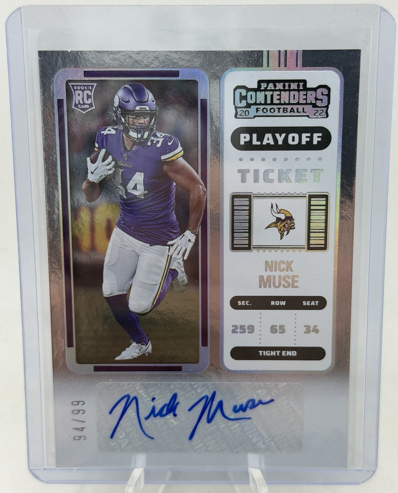 Nick Muse Panini Contenders #253 Autograph-Playoff Ticket