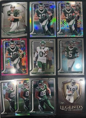 Topps NFL 2023 Topps Chrome New York Jets 10-Card Lot RC Parallel Insert