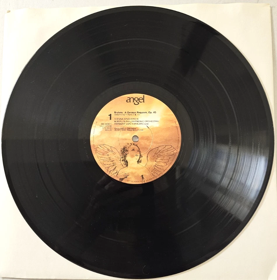 Brahms - A German Requiem-  Karajan/Berlin Philharmonic Angel SB 3838 Quad LPs - Image 4 of 4