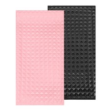 2pcs Sunglass Pouch PVC Sunglass Case Soft Portable Eyeglass Case,Black Pink