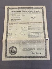 Genuine Original 1955 Ford Fairlane 4 Door Nc Car Title U5nt1 Genuine Original 1955 Ford Fairlane 4 Door Nc Car Title U5nt1