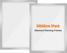 Upgraded 2Pack Diamond Painting Frames, Frames for 30x30cm Diamonds Painting Can
