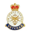 BRITISH ARMED FORCES VETERAN REPLICA PIN BADGE FREE UK 48HR POST