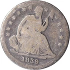 1839 5c Seated Liberty Half Dime ~ Good Details
