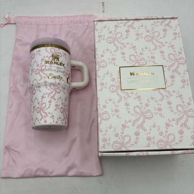 STANLEY x Love Shack Fancy Tumbler 20oz Rosa Beaux Pink White Rose - READ