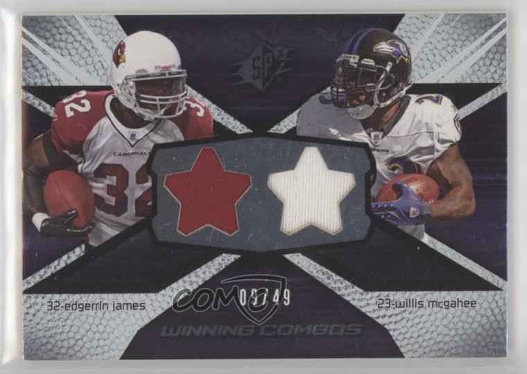 2008 SPx Winning Combos Stars /49 Edgerrin James Willis McGahee #WC32 HOF 1lk2