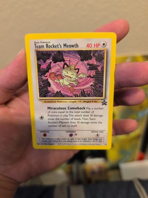 Team Rocket s Meowth - # 18 ~  2000 WOTC Black Star Promo ~Near Mint!!