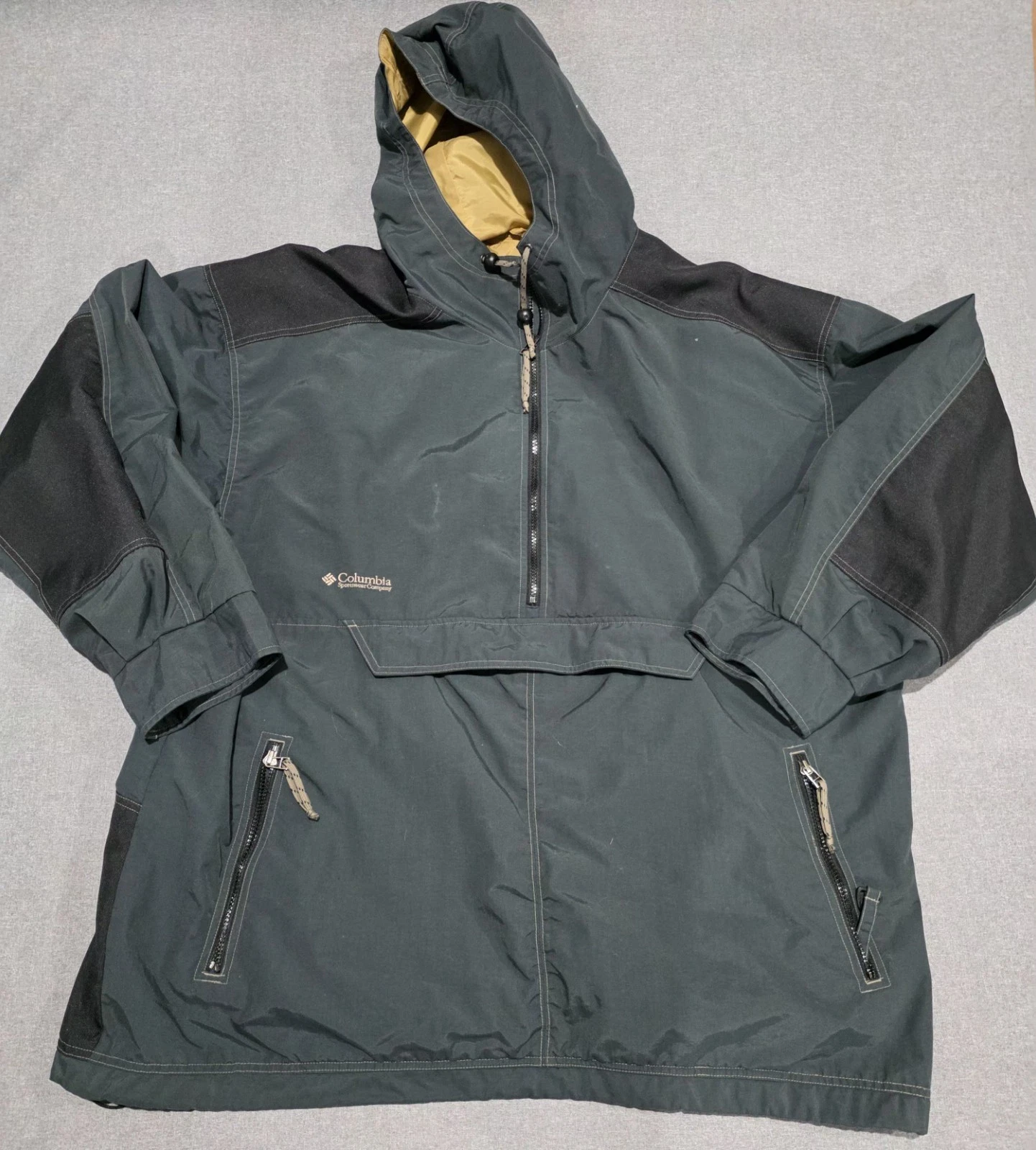 Vintage Columbia Sportswear Dark Green Anorak 1/2 Zip Jacket Men’s Size XL