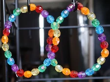 Handmade Bead Necklace 28"  and Bracelet 8" Set - Pride Support