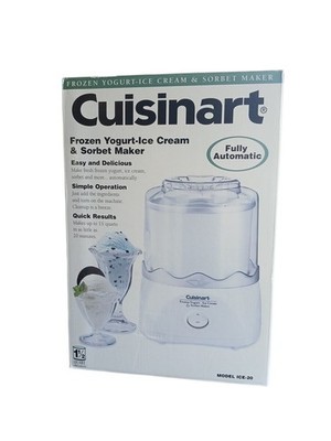 Cuisinart Frozen Yogurt Ice Cream & Sorbet Maker Model Ice-20