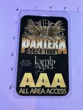 Pantera 2024 Tour Commemorative Aaa All Area Access  Backstage Pass & Lanyard