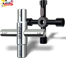 2PCS 4 Way Sillcock Water Key Heavy Duty Water Utility Key for Faucet Hose Bib