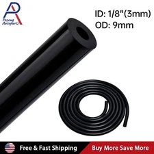 10FT ID 1/8" (3mm) High Temperature Silicone Vacuum Tubing Hose 130PSI Black