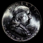 1961 D Franklin Silver Half Dollar Sharp UNC
