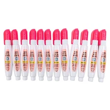 12 Pc Set Neon Red Super Met-Al Fine Tip Paint Marker Pens 1.4mm Stroke
