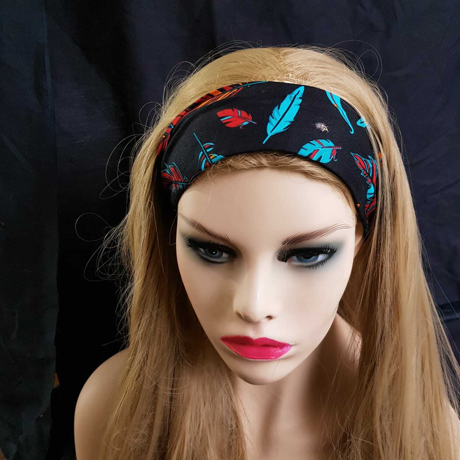 Diadema De Plumas Con Alambre Bandana Rockabilly Retro Bufanda Vintage