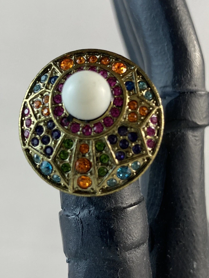 HEIDI DAUS 多色施华洛世奇水晶珠声明戒指 ~ 6 — 第 2/4 张图片