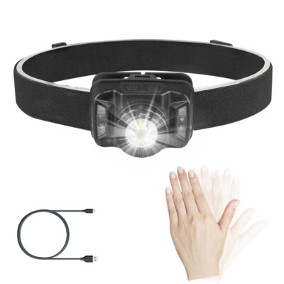 LED Stirnlampe Wiederaufladbar 5W CREE XTE 260Lm Kopflampe mit Sensor