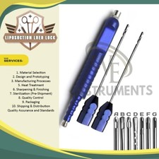 Super Luer Lock Fitting Cannulas With Blue Handle for Liposuction Fat Removal
