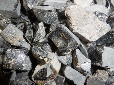 Black Indochinite Tektite Stone 0.5 to 15 gram size Cut & Broken pcs 0.5 Kg Lot