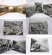 Lot of 12 Vintage Wall Art Photo Prints Farm Hunting Fishing Air BNB Decor 23x30
