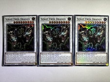 3 x Schrott Zwillingsdrache KICO-DE038 Super Rare 1. Auflage YuGiOh Playset