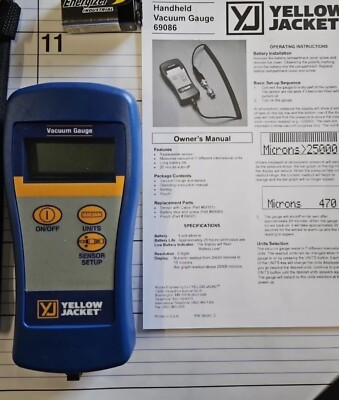YELLOW JACKET HAND-HELD DIGITAL VACUUM GAUGE 69086 | eBay