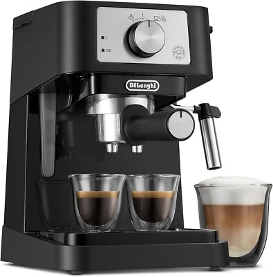 De'Longhi Stilosa Manual Espresso Machine - Black/Stainless EC260BK 15 Bar Pump