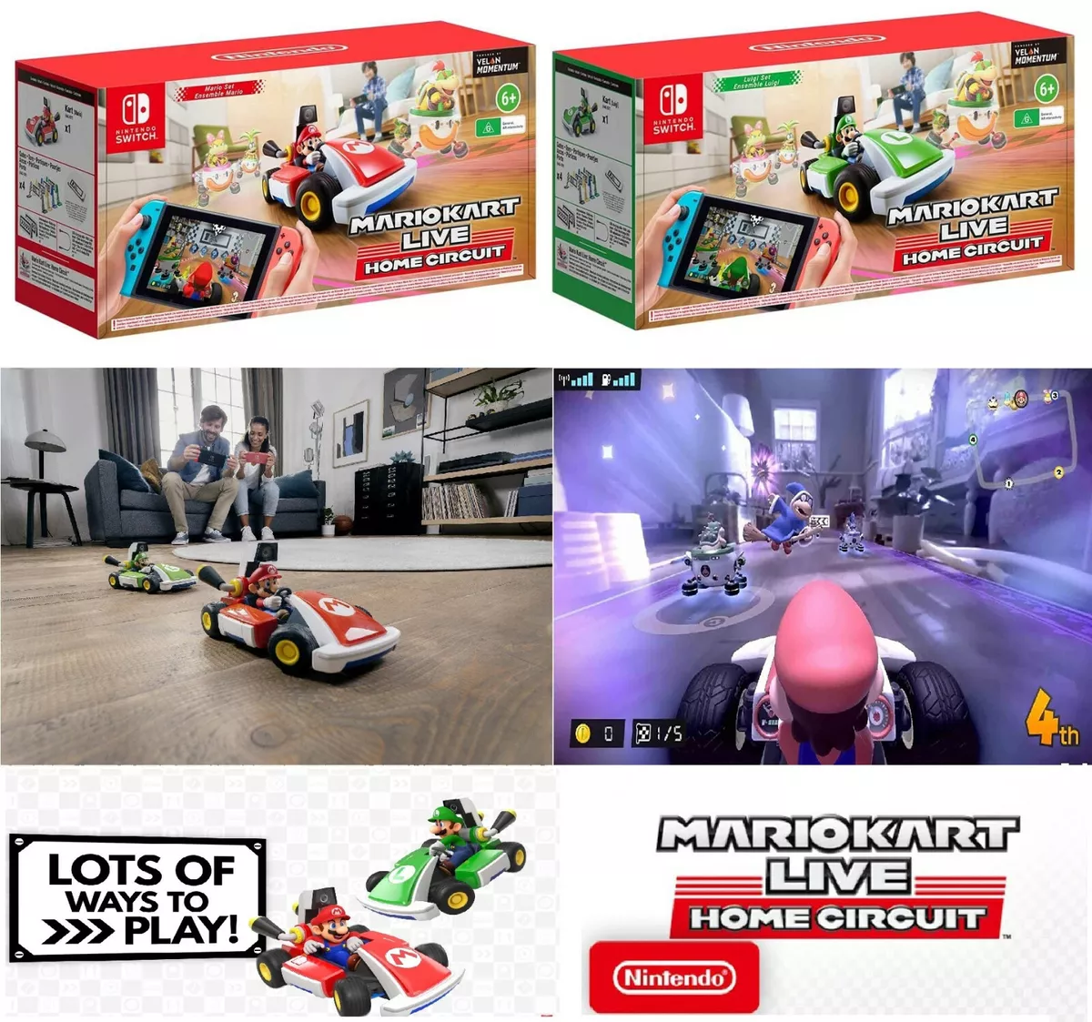 Mario Kart Live Home Circuit Nintendo Switch RC Car Toys To Life Racing  Game