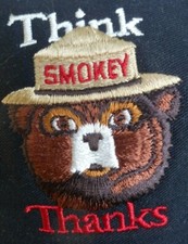 Smokey The Bear Hat Embroidered Snap Back Adjustable Baseball Cap