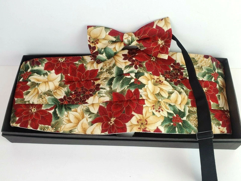 SANTANA Accesorios Formales Floral Cumberbund y Pajarita Set Foto 2 de 4