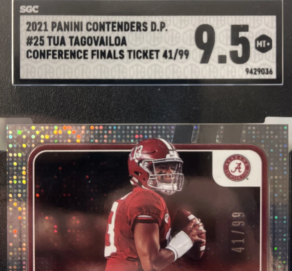 2021 Panini Contenders Draft Picks Tua Tagovailoa Conference Finals Ticket 71/99 - Image 3 of 4