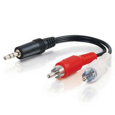 Value Series One 3.5mm Stereo Male To Two RCA Stereo Male Y-Cable 3ft-12ft -C2G