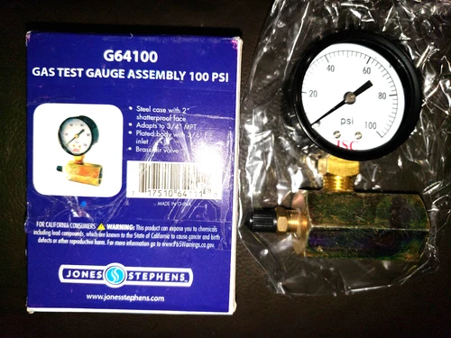 Jones Stephens G64100 Gas Test Gauge Assembly 100 PSI - Picture 9 of 9