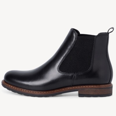 Tamaris women's Chelsea boot 1-25056-41 003 black leather