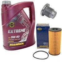 MotoröL ÖLfilter SH4053P Set 5W40 5 Liter + ÖLablassschraube FüR Opel Vivaro