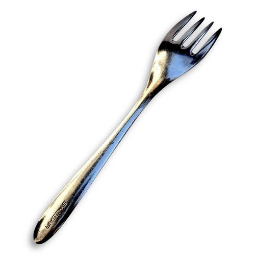 Vintage Swissair Airline Dinner Fork Silver Plate Stamped 90-30